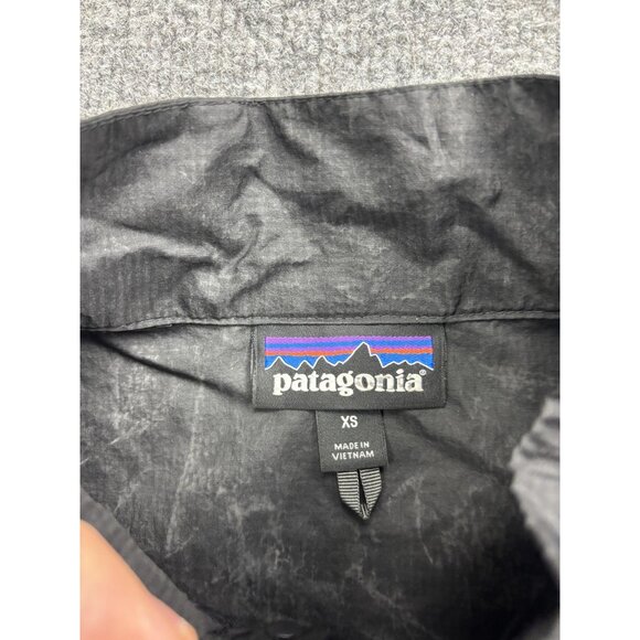 Patagonia Jacket Womens XS Black Snap Front Pullover Lightweight Windbreaker - Picture 2 of 6
